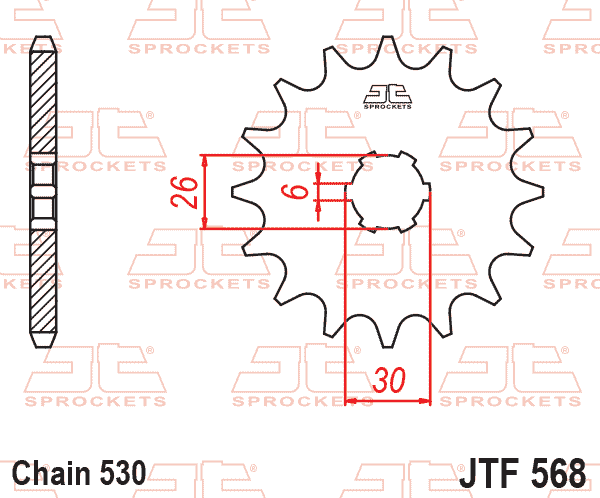 FRONT SPROCKET JTF568.17 JT thumbnail 2