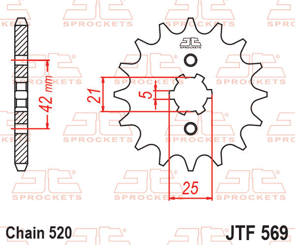 FRONT SPROCKET JTF569.14 JT JF569.14 thumbnail 2