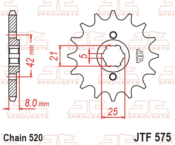 FRONT SPROCKET JTF575.13 JT thumbnail 2