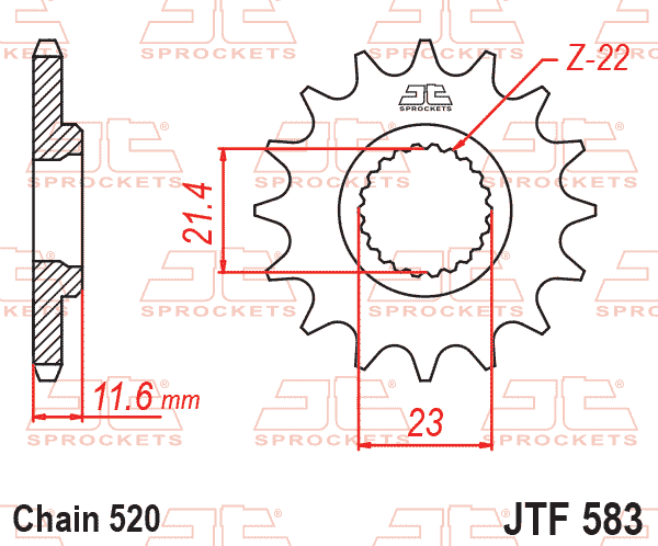 FRONT SPROCKET JTF583.13 JT thumbnail 2