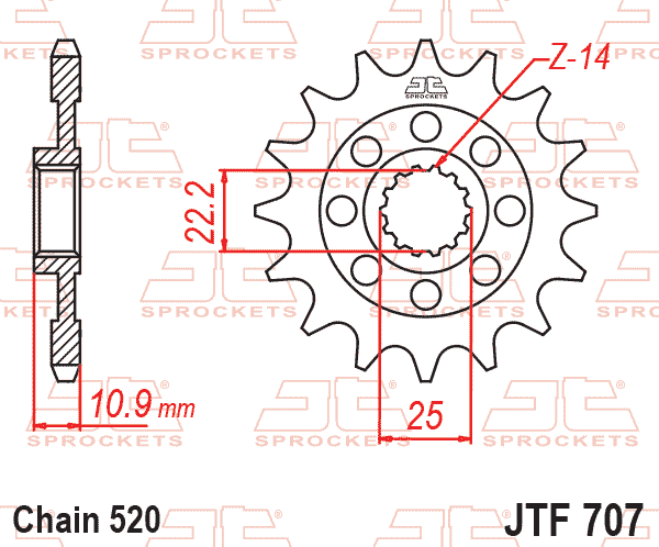 FRONT SPROCKET JTF707.15 JT thumbnail 2