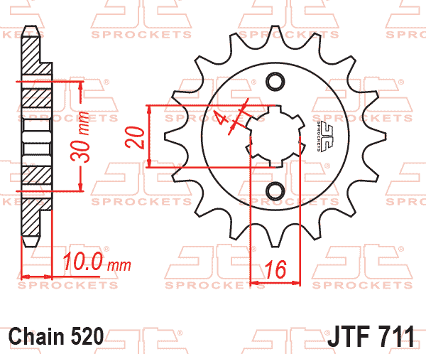 FRONT SPROCKET JTF711.13 JT thumbnail 2