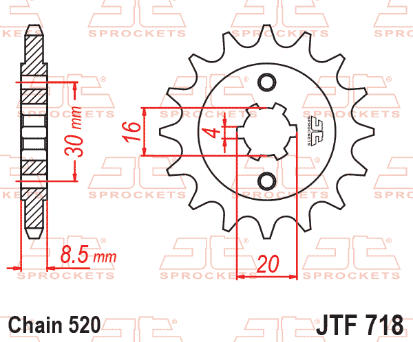 FRONT SPROCKET JTF718.13, CAN USE SF422 thumbnail 2