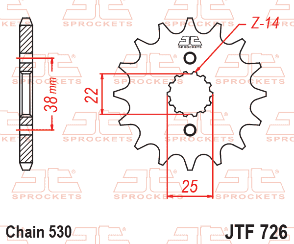 FRONT SPROCKET JTF726.15 JT thumbnail 6