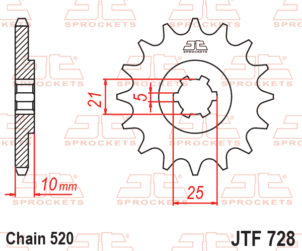 FRONT SPROCKET JTF728.15 JT thumbnail 2