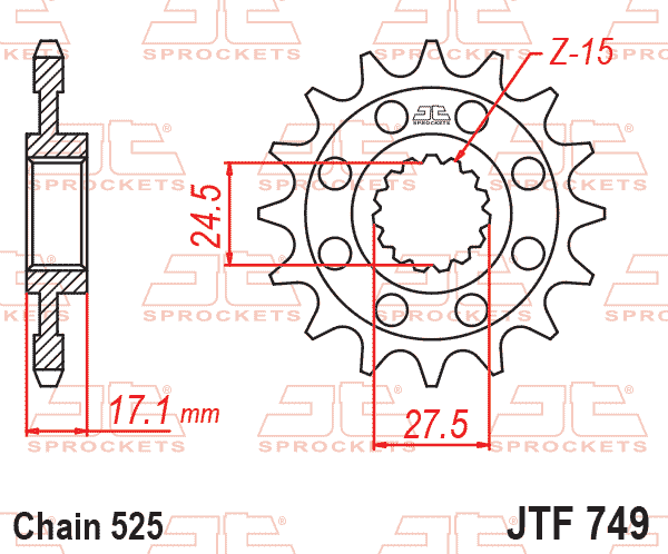 FRONT SPROCKET JTF749.16 JT thumbnail 2