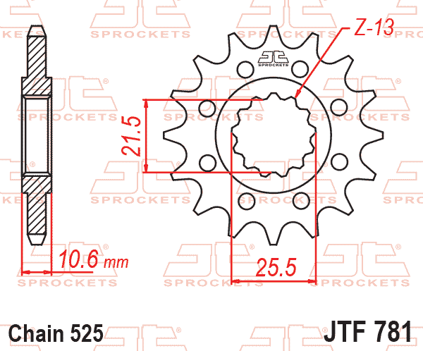 FRONT SPROCKET BENELLI, JTF781.14 JT thumbnail 2