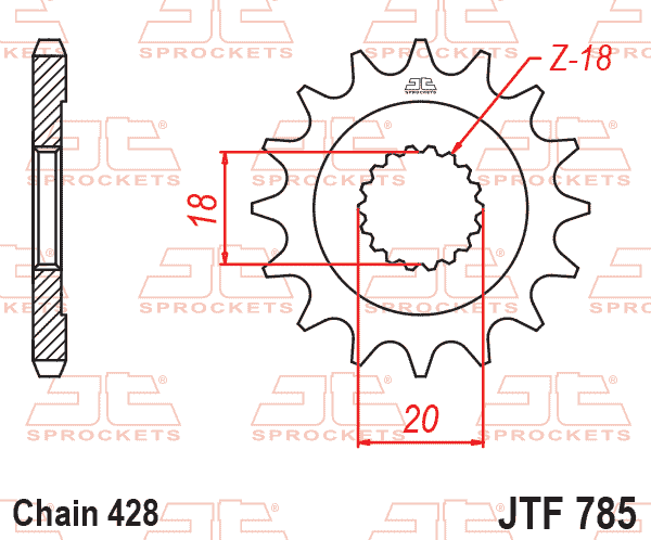 FRONT SPROCKET BENELLI, JTF785.13 thumbnail 2