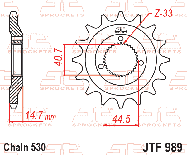 FRONT SPROCKET JTF989.21 JT thumbnail 2