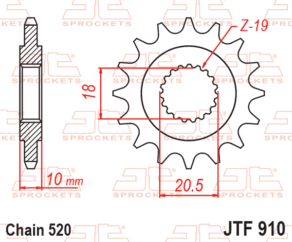 FRONT SPROCKET JTF910.14 thumbnail 2