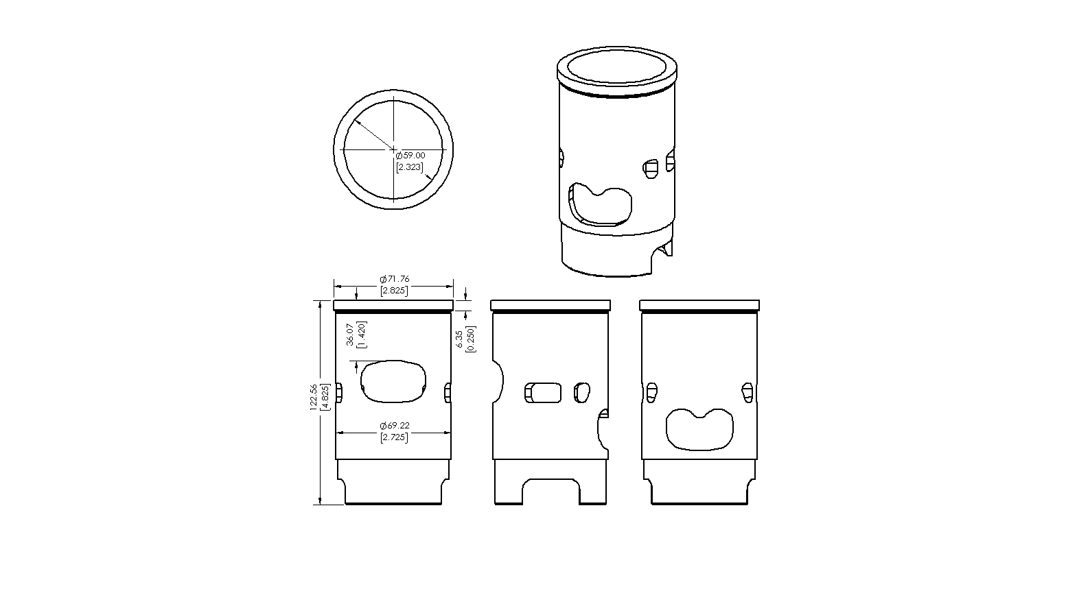 CYLINDER SLEEVE 69-76 KAWASAKI H1 KH 500 60mm VINTCO SLK01A thumbnail 5