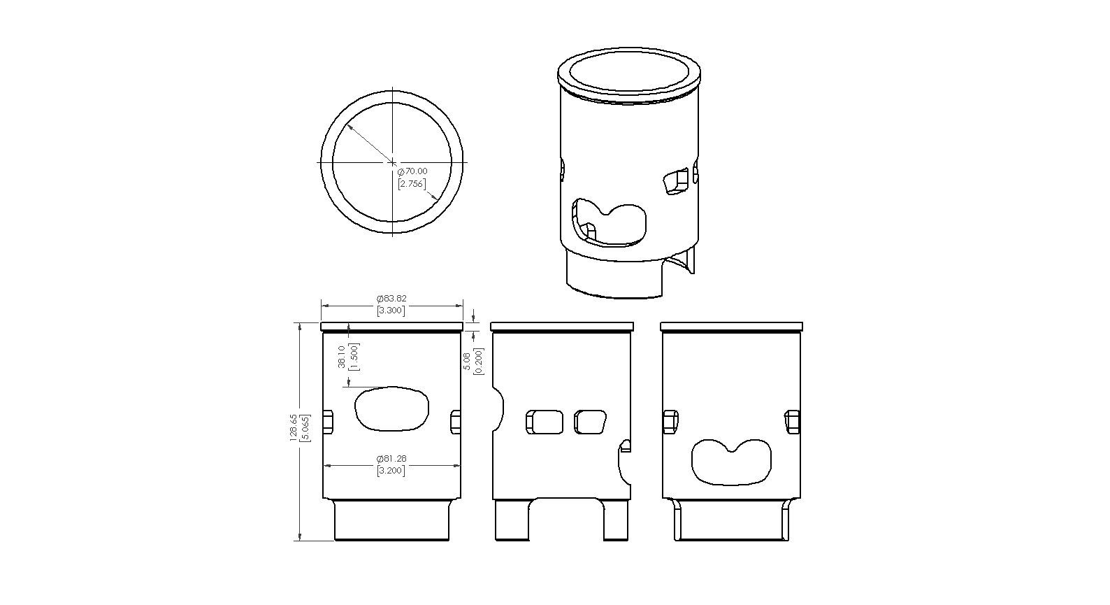 CYLINDER SLEEVE 72-75 KAWASAKI H2 750 71mm VINTCO SLK02A thumbnail 5