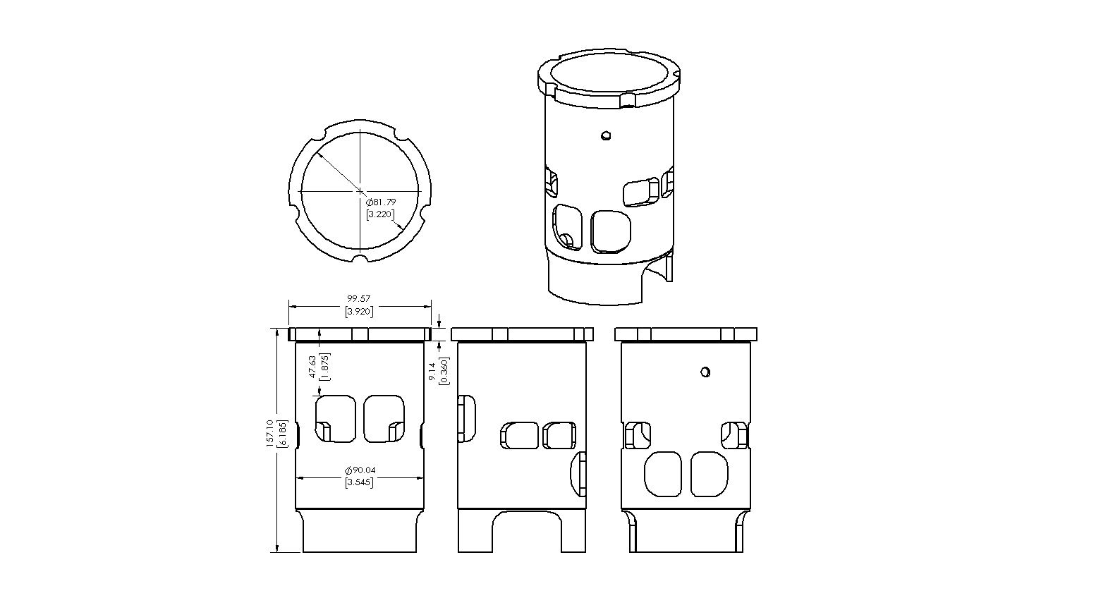CYLINDER SLEEVE 73-80 MAICO GS 440 82mm VINTCO SLM03A thumbnail 5