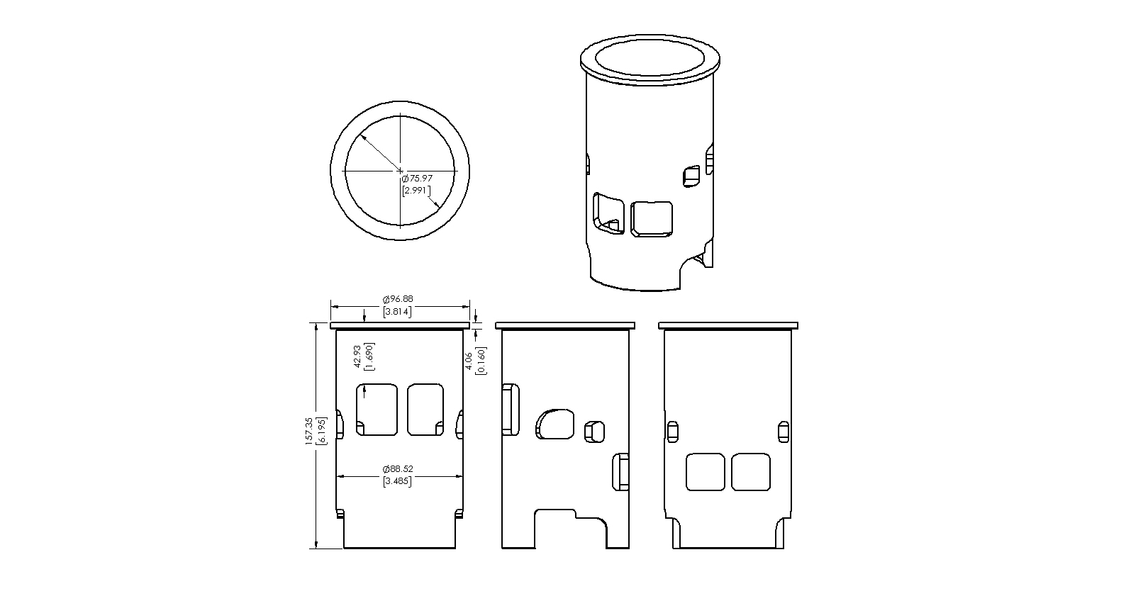CYLINDER SLEEVE 76-77 SUZUKI RM 370 77mm VINTCO SLS04A thumbnail 5