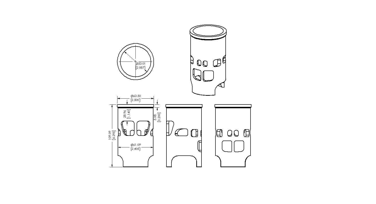 CYLINDER SLEEVE 81-81 SUZUKI RM 125 54mm VINTCO SLS06A thumbnail 5