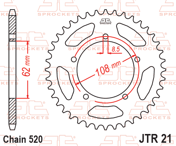 REAR SPROCKET JTR21.40 JT thumbnail 2