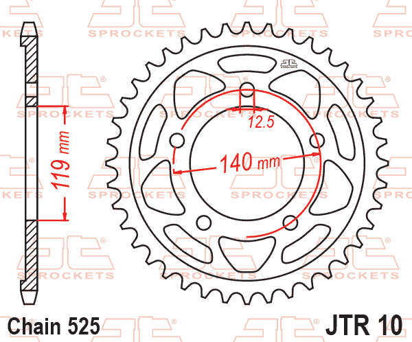 REAR SPROCKET BMW ROAD, JTR10.45 thumbnail 2