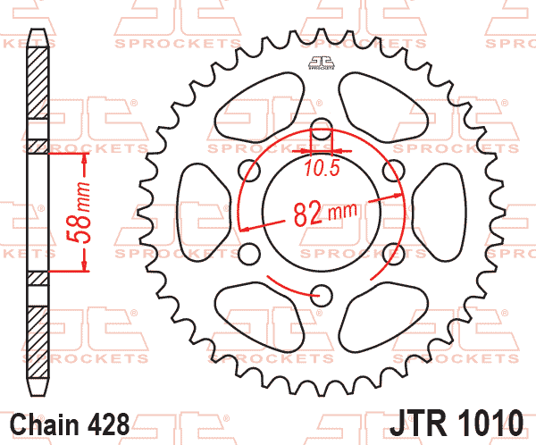 REAR SPROCKET STEEL JTR1010.37 thumbnail 4