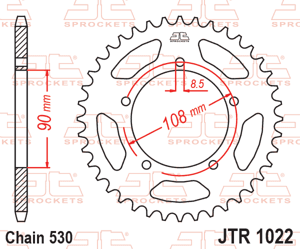 REAR SPROCKET JTR1022.38 JT thumbnail 2