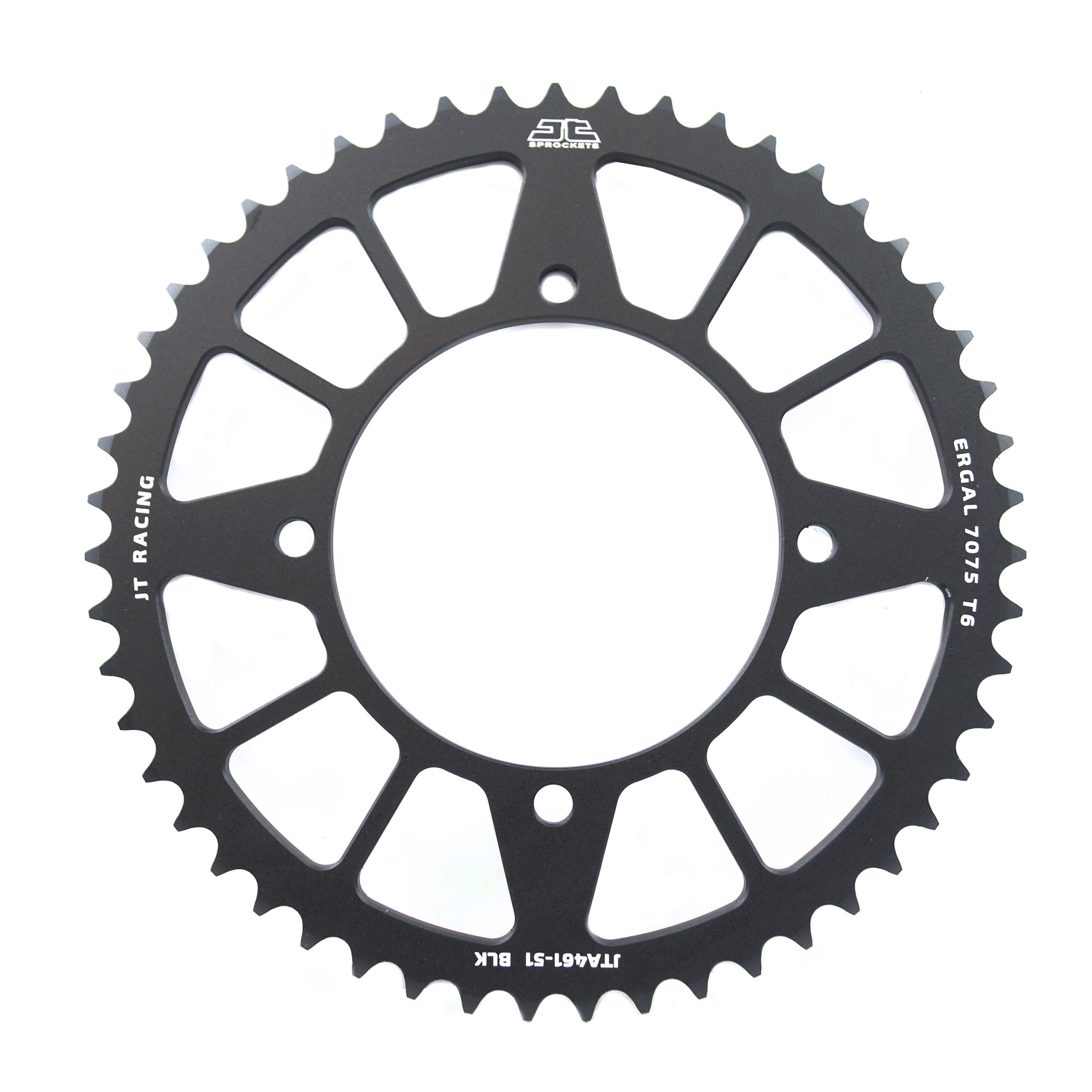 REAR SPROCKET ALLOY SIL 4-HOLE, JTA461.51BLK 7075-T6 Aluminium thumbnail 2