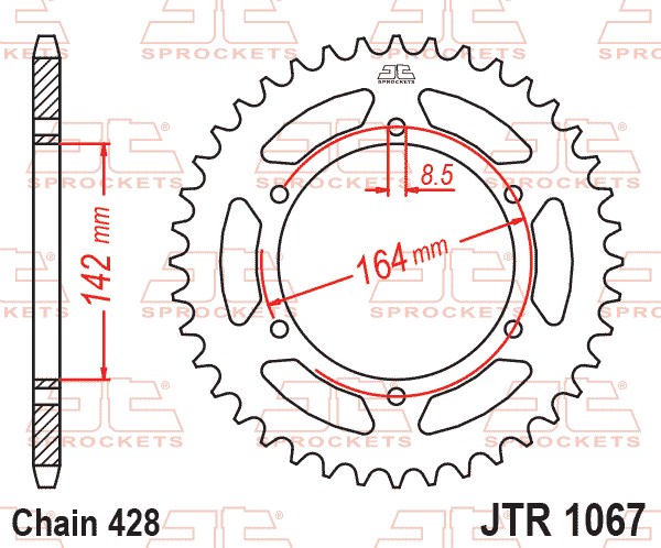 REAR SPROCKET JTR1067.52 JT thumbnail 2