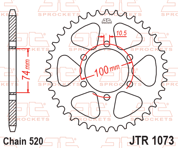 REAR SPROCKET JTR1073.46 JT thumbnail 2