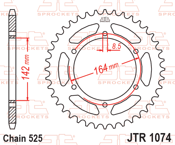 REAR SPROCKET JTR1074.44 JT thumbnail 2