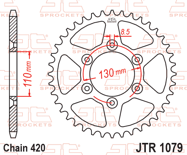 REAR SPROCKET CPI 50 SM, JTR1079.62 thumbnail 2