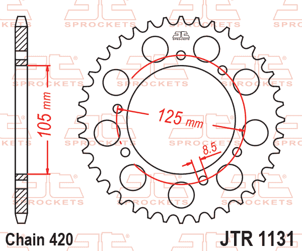 REAR SPROCKET JTR1131.48 JT thumbnail 2