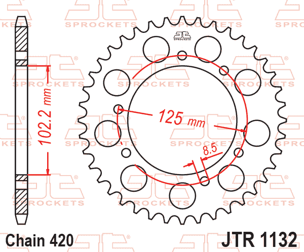 REAR SPROCKET DERBI, JTR1132.59 thumbnail 2