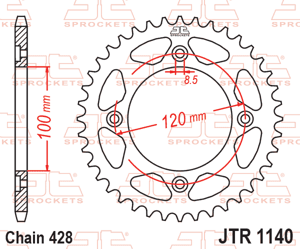 REAR SPROCKET JTR1140.50 JT thumbnail 2