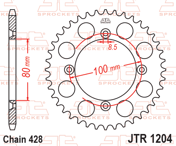 REAR SPROCKET JTR1204.46 STEEL thumbnail 2