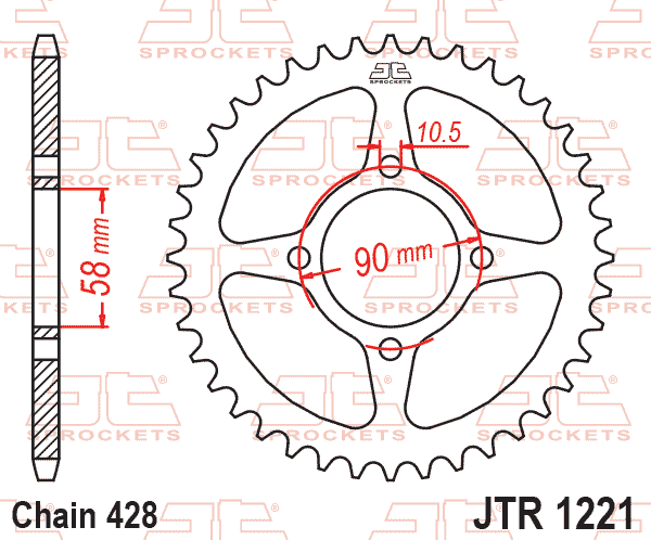 REAR SPROCKET JTR1221.44 STEEL thumbnail 2