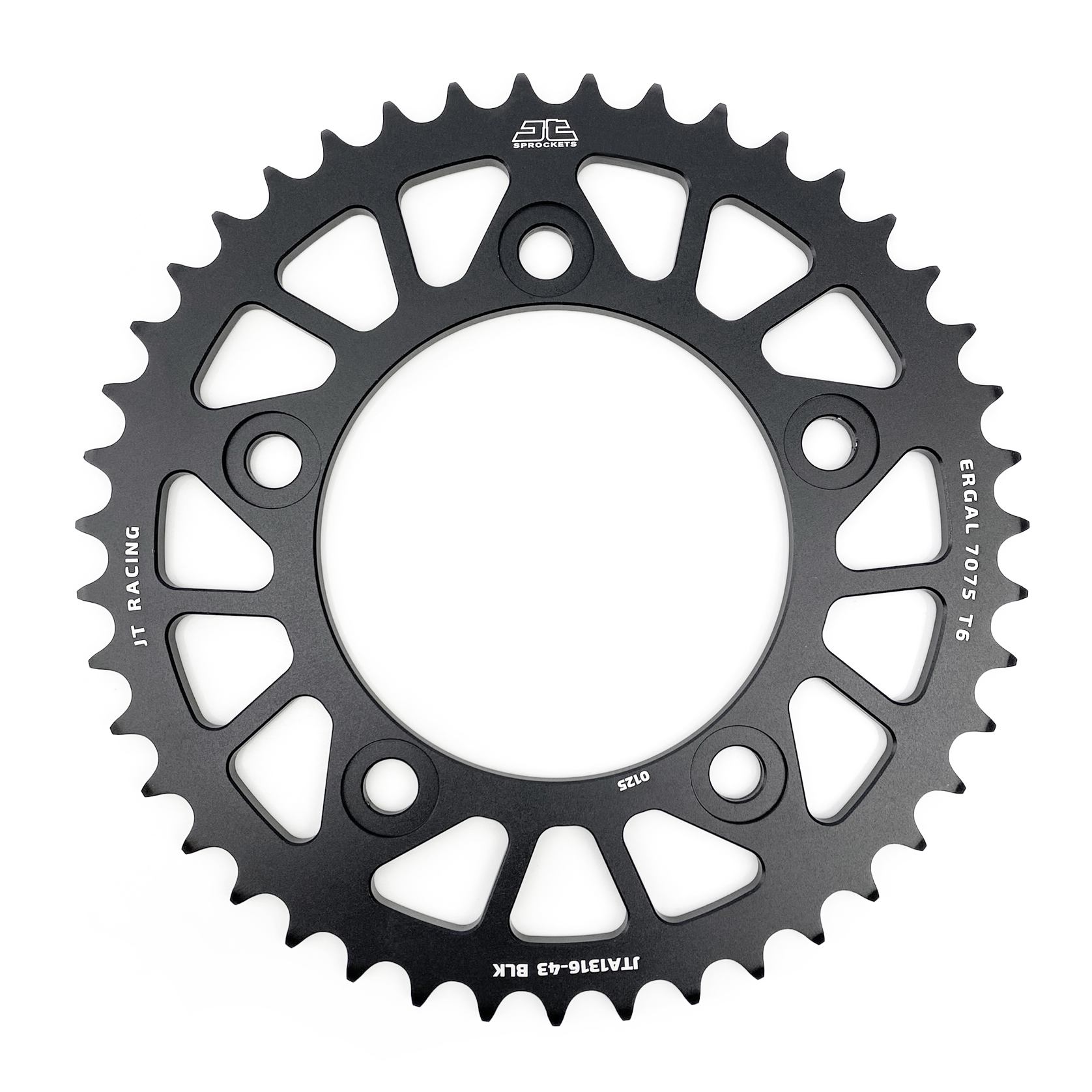 REAR SPROCKET JTA1316.43BLK BLACK ALLOY, HONDA ROAD 41201-MGS-D30 thumbnail 2