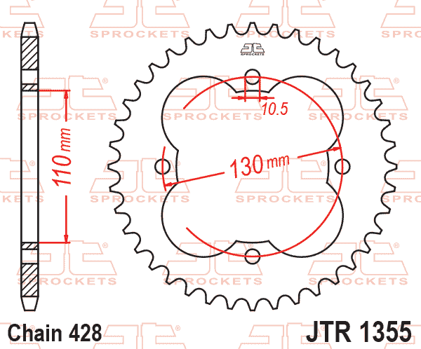 REAR SPROCKET STEEL JTR1355.48 thumbnail 2