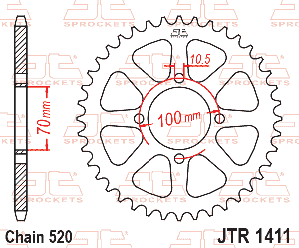 REAR SPROCKET STEEL JTR1411.50 thumbnail 3