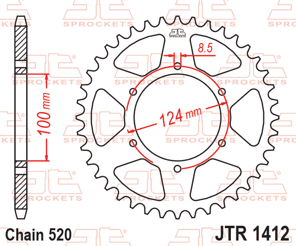 REAR SPROCKET STEEL JTR1412.37 thumbnail 3