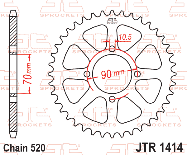 REAR SPROCKET JTR1414.43 STEEL thumbnail 3
