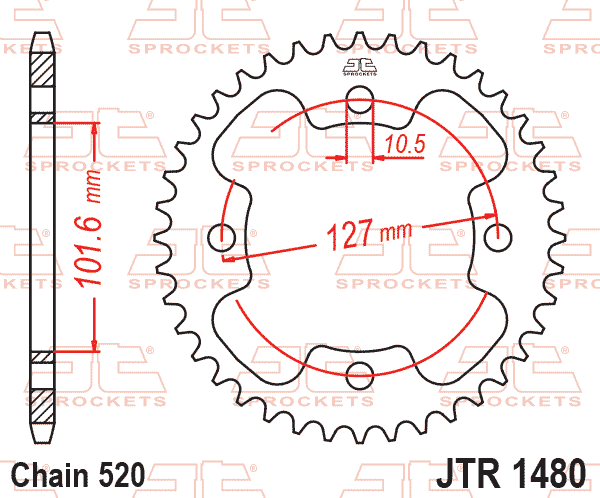 REAR SPROCKET JTR1480.38 JT thumbnail 2