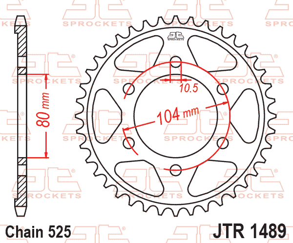 REAR SPROCKET STEEL JTR1489.39 thumbnail 2