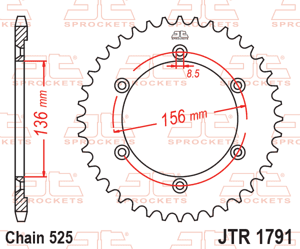 REAR SPROCKET JTR1791.41 JT thumbnail 2