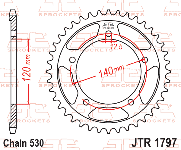 REAR SPROCKET JTR1797.41 JT thumbnail 2