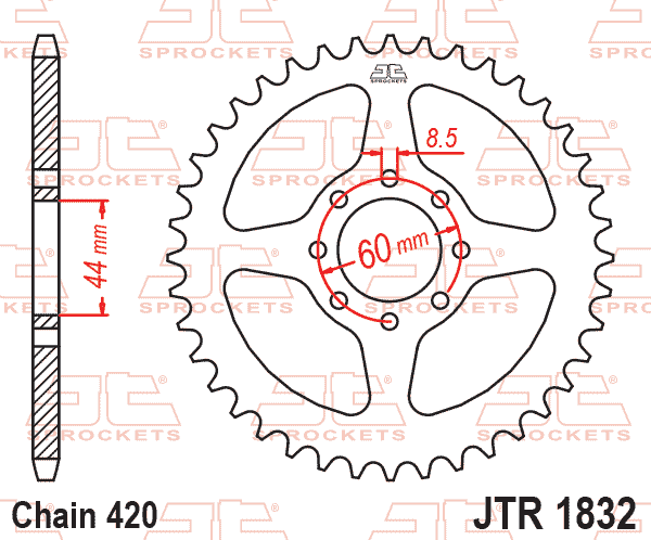 REAR SPROCKET JTR1832.52 JT thumbnail 2