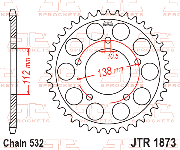 REAR SPROCKET JTR1873.48 JT thumbnail 2