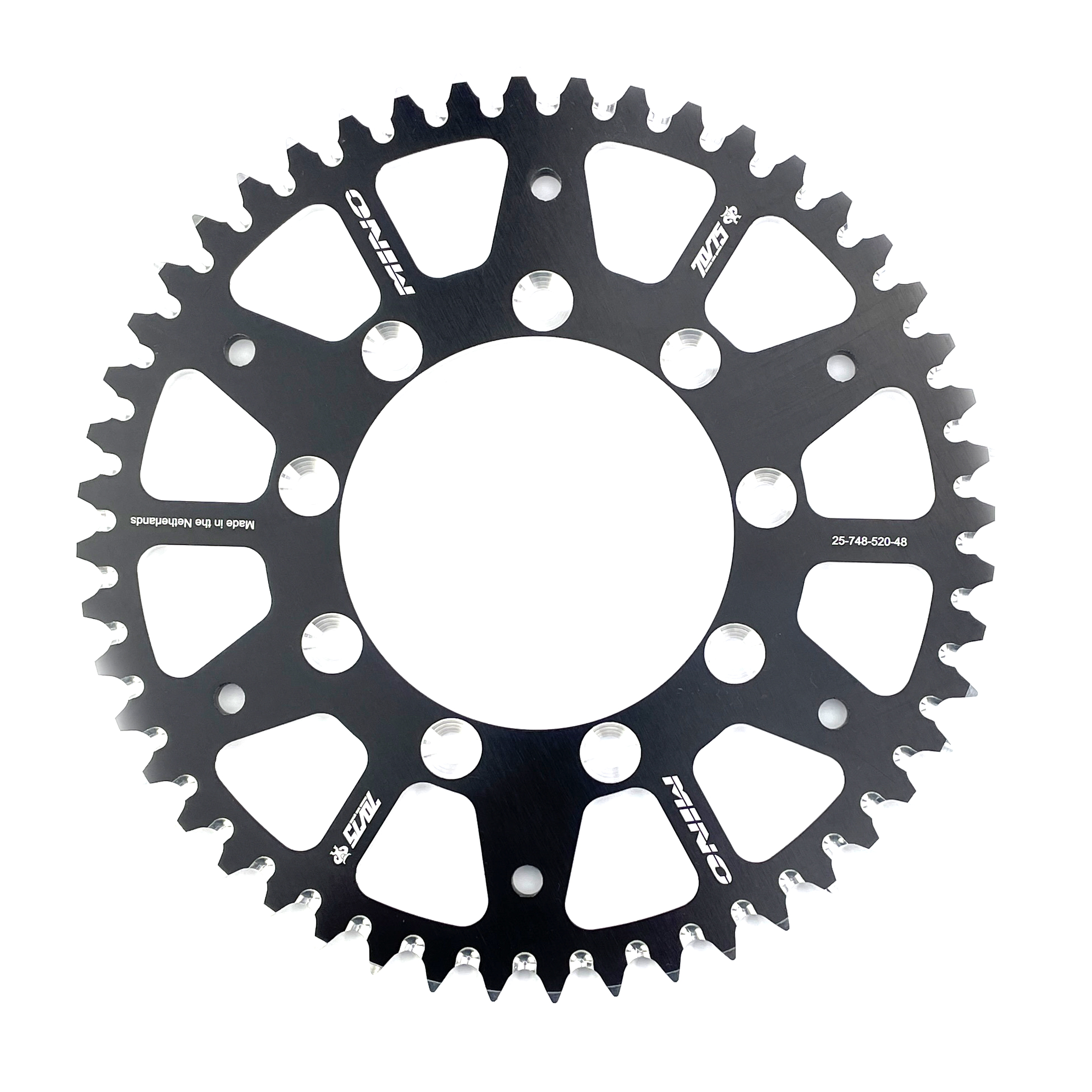 REAR SPROCKET ALLOY TM RACING 98-26 MINO 25-748-48 348-520-48 BLACK image 1