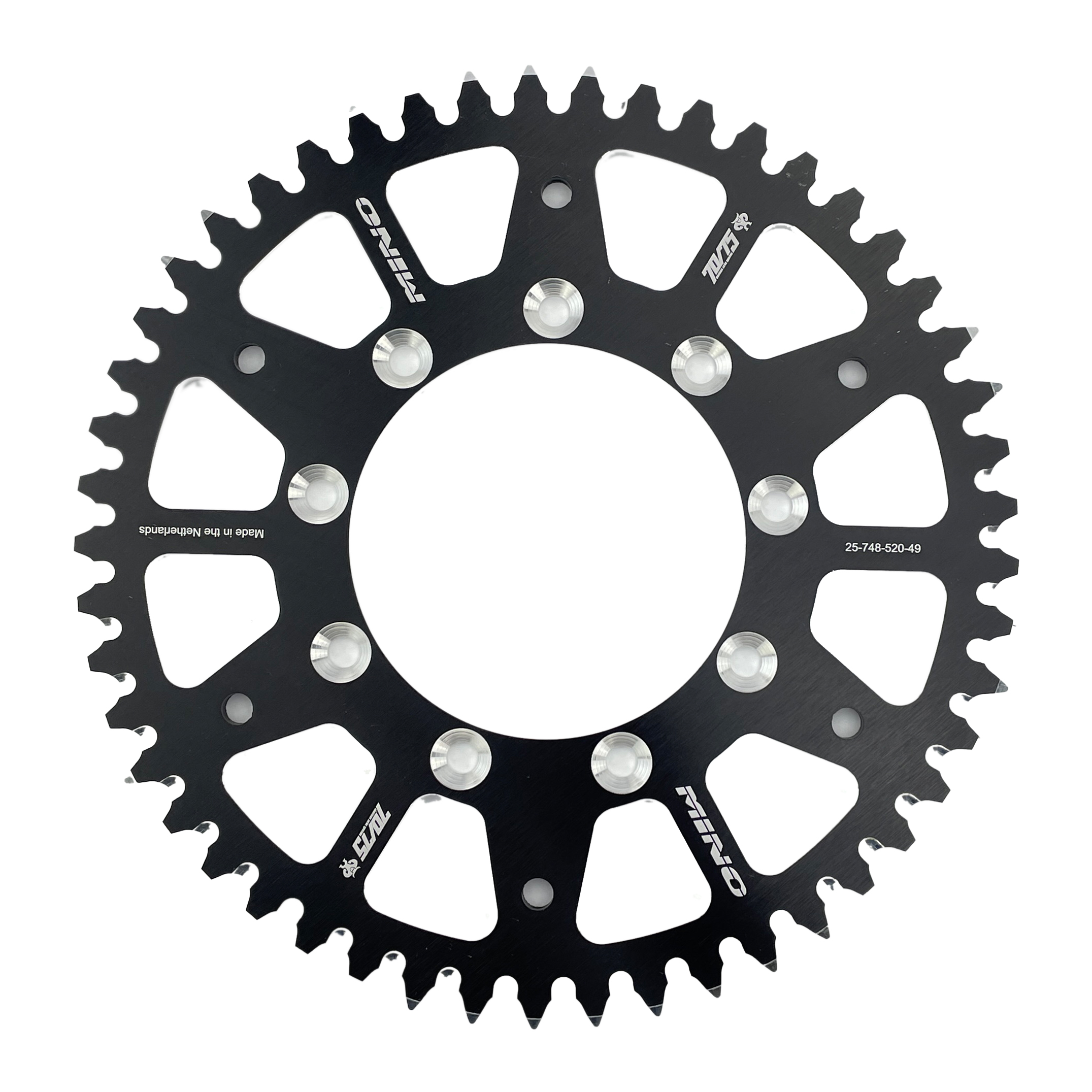REAR SPROCKET ALLOY TM RACING 98-26 MINO 25-748-49 348-520-49 BLACK image 1