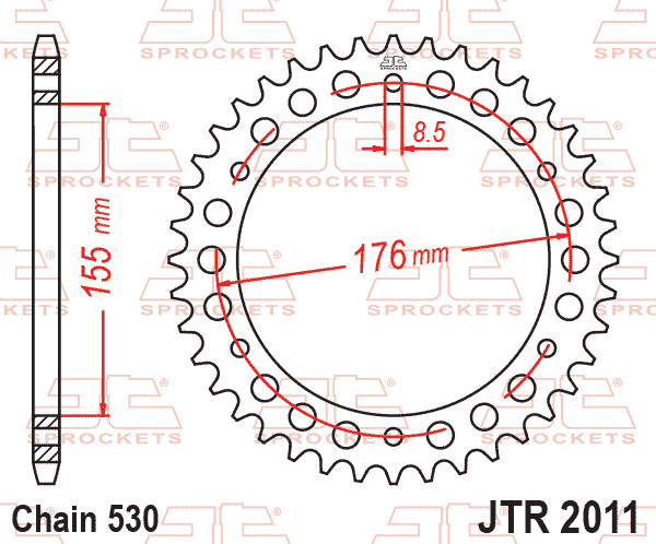REAR SPROCKET JTR2011.42 JT thumbnail 2