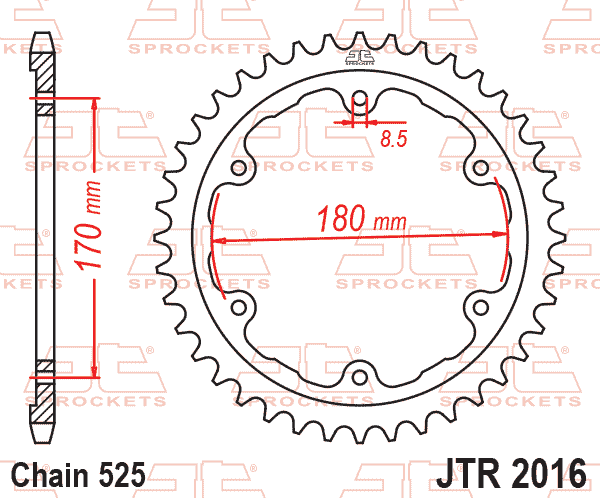 REAR SPROCKET JTR2016.44 JT thumbnail 4