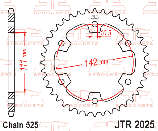 REAR SPROCKET JTR2025.38 JT thumbnail 2