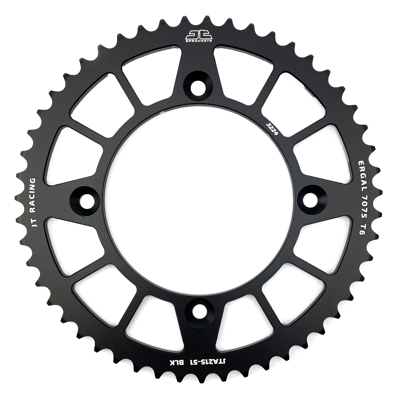 REAR SPROCKET ALLOY BLACK 215, JTA215.48BLK 7075-T6 Aluminium thumbnail 4